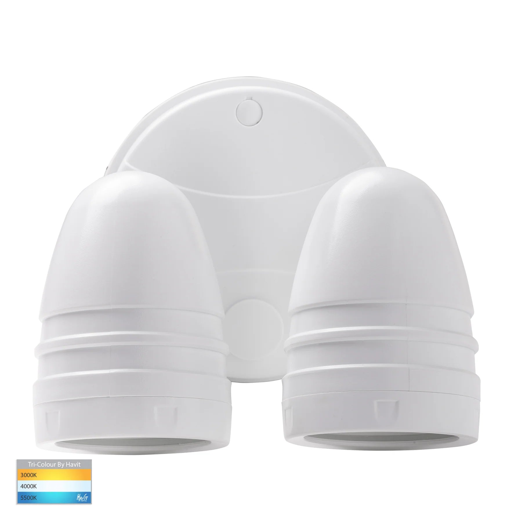 Buy Security Wall Lights Australia Focus Security Wall 2 Lights Adjustable 240V White 3 CCT with Sensor - HV3794T-WHT