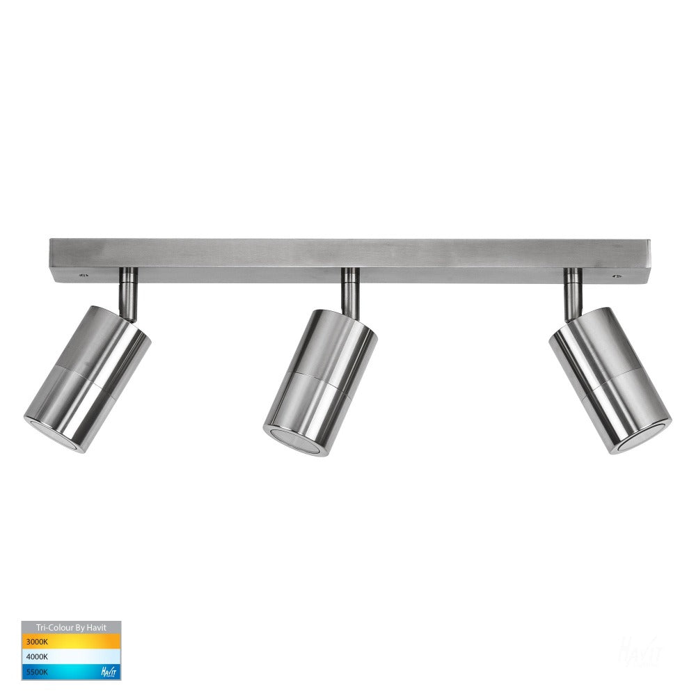 Buy Outdoor Ceiling Spotlights Australia Tivah LED Bar 3 Lights Titanium 3CCT - HV4001T-3-TTM