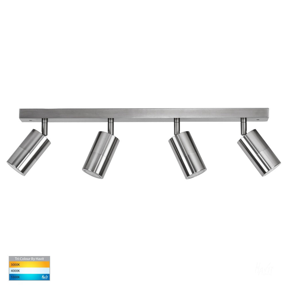 Buy Outdoor Ceiling Spotlights Australia Tivah LED Bar 4 Lights Titanium 3CCT - HV4001T-4-TTM