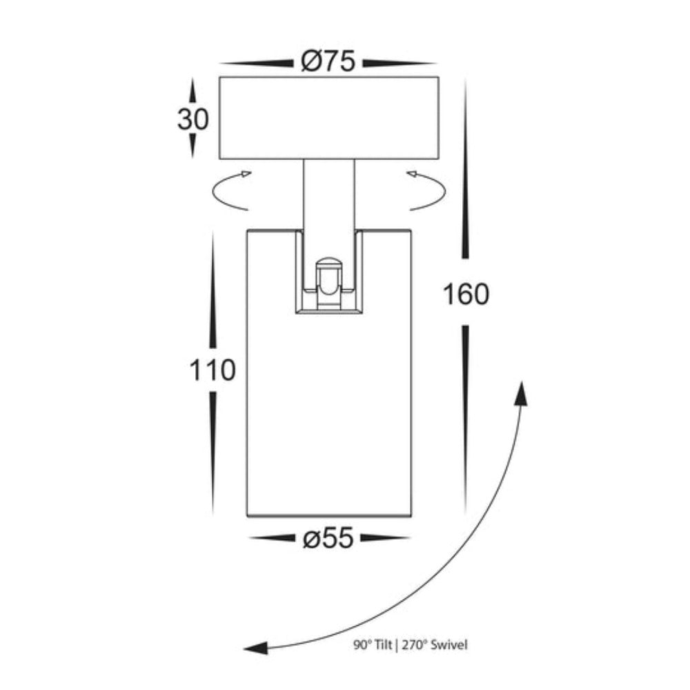 Buy Spotlights Australia Revo LED Spotlight W55 mm White 3CCT - HV4002T-1-WHT