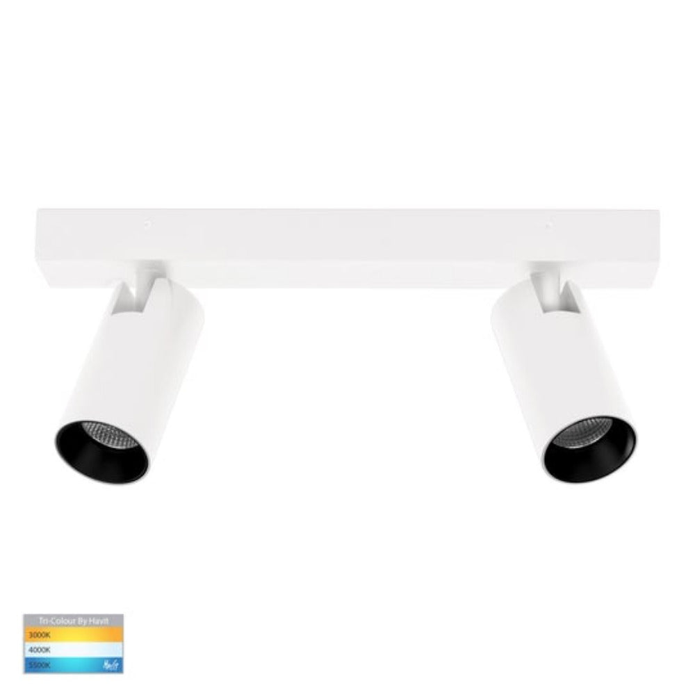 Buy Spotlights Australia Revo 2 Light LED Spotlights White 3CCT - HV4002T-2-WHT