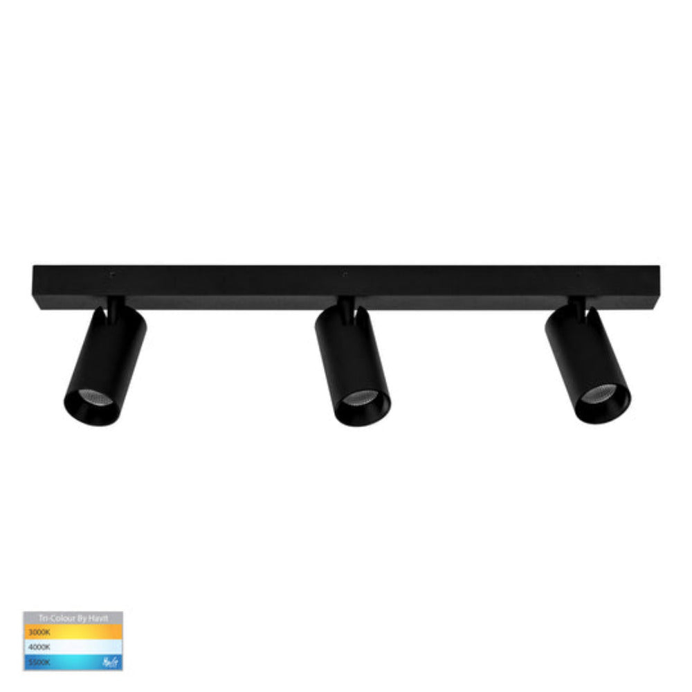 Buy Spotlights Australia Revo 3 Light LED Spotlights Black 3CCT - HV4002T-3-BLK