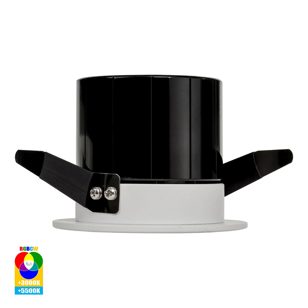 Buy Smart LED Downlights Australia Prime Smart LED Downlight White W88mm RGBCW - HV5511RGBCW-WHT