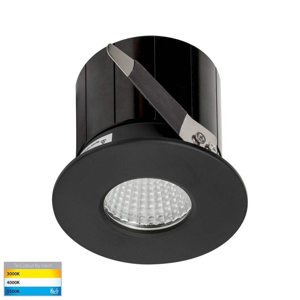 Buy Recessed Downlights Australia Prime Fixed LED Downlight Black 3CCT - HV5511T-BLK