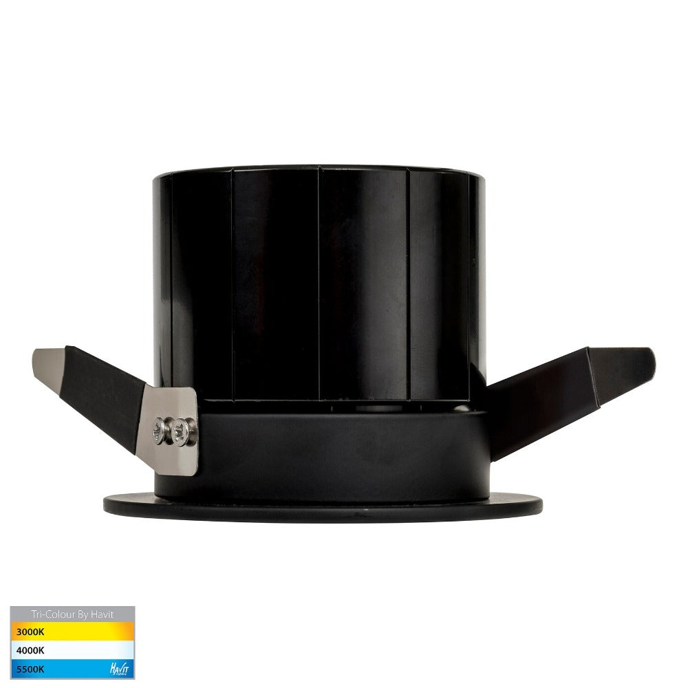 Buy Recessed Downlights Australia Prime Fixed LED Downlight Black 3CCT - HV5511T-BLK