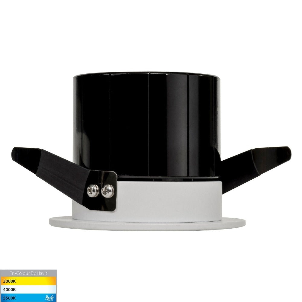Buy Recessed Downlights Australia Prime Fixed LED Downlight White 3CCT - HV5511T-WHT