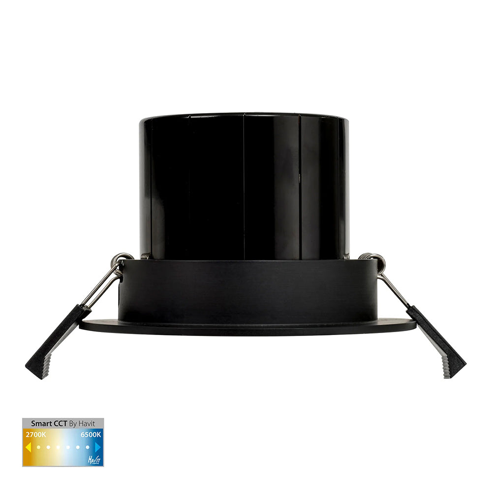 Buy Smart LED Downlights Australia Prime Smart LED Downlight Black W105mm 2CCT - HV5512CCT-BLK
