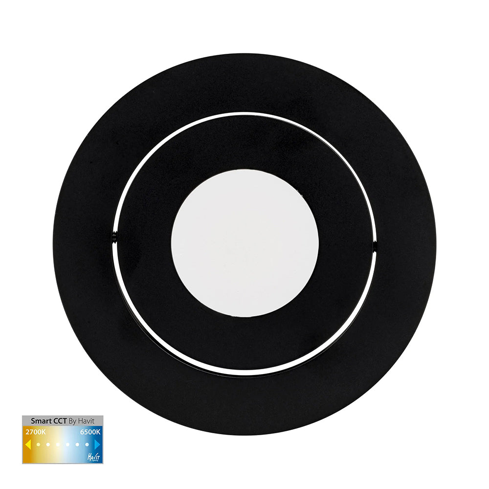 Buy Smart LED Downlights Australia Prime Smart LED Downlight Black W105mm 2CCT - HV5512CCT-BLK