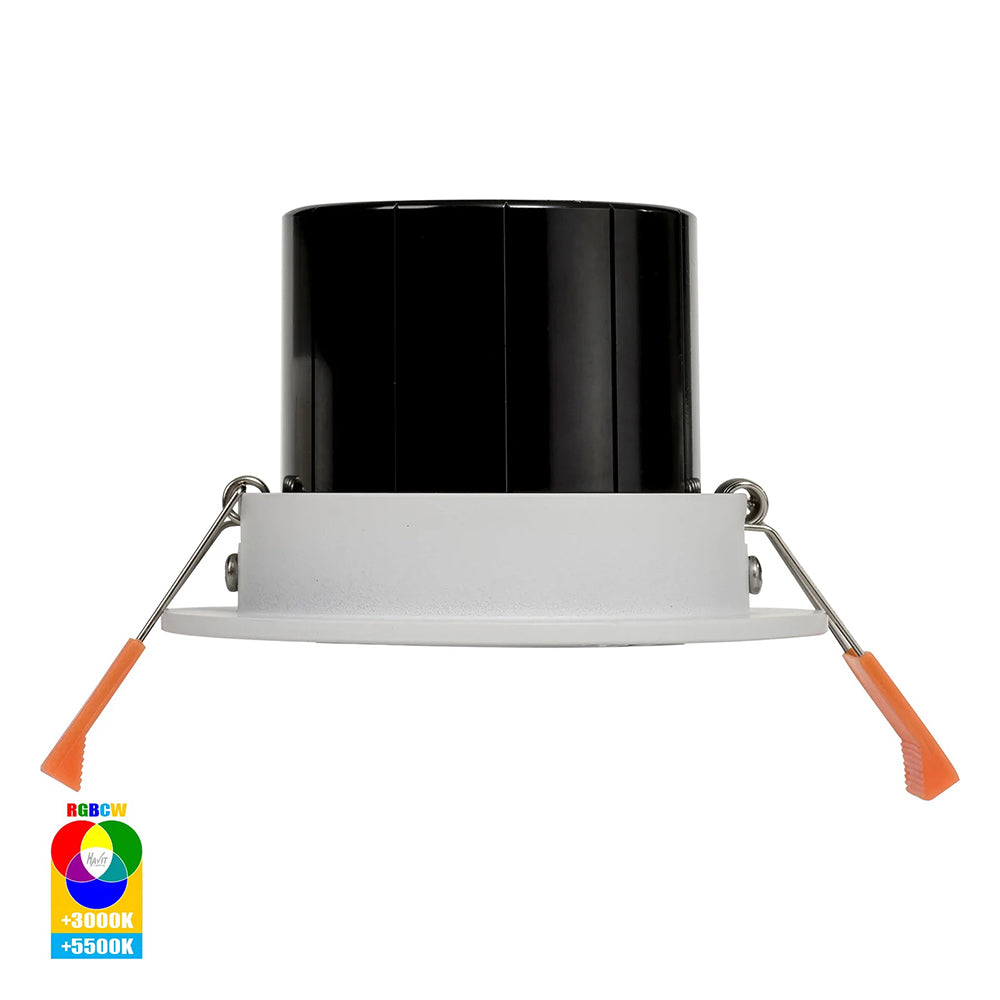 Buy Smart LED Downlights Australia Prime Smart LED Downlight White W105mm RGBCW - HV5512RGBCW-WHT