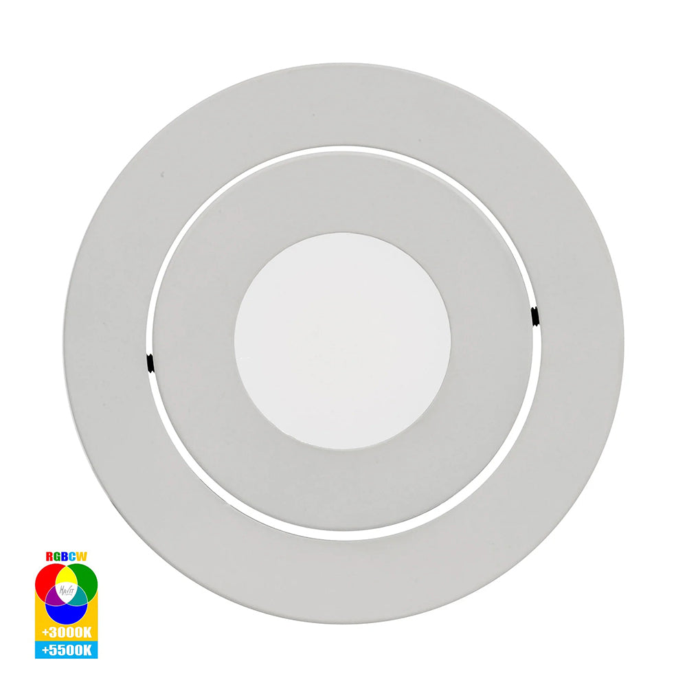 Buy Smart LED Downlights Australia Prime Smart LED Downlight White W105mm RGBCW - HV5512RGBCW-WHT