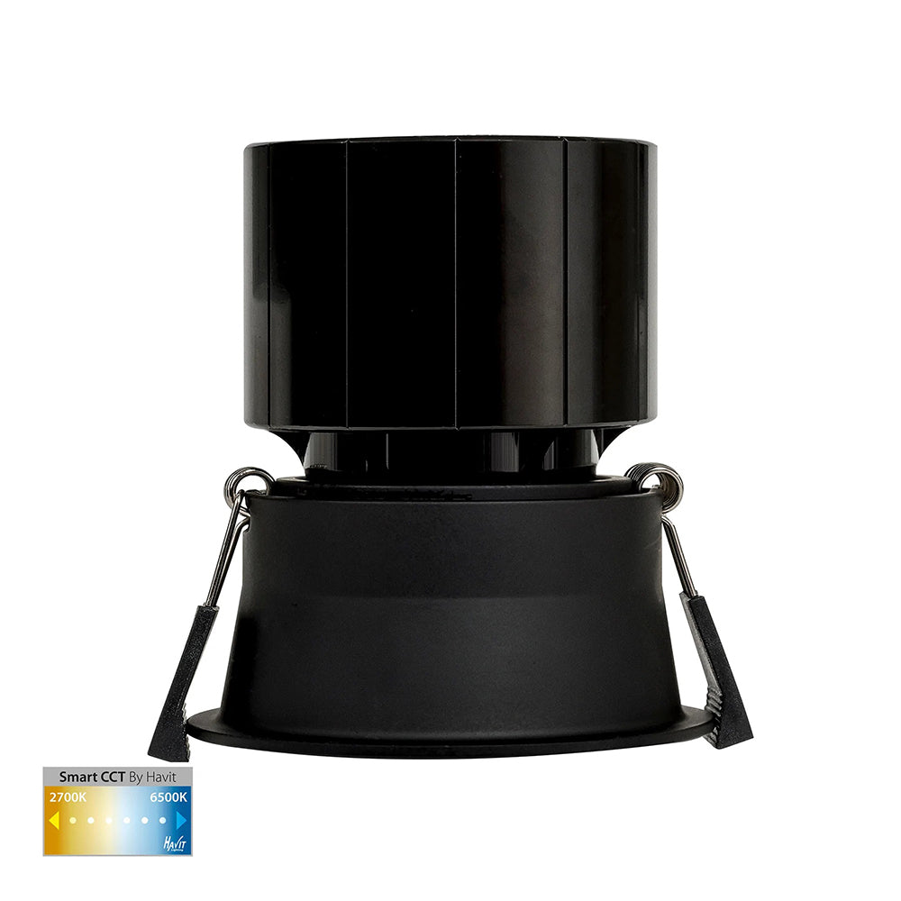 Prime Smart LED Downlight Black W84mm 2CCT - HV5513CCT-BLK