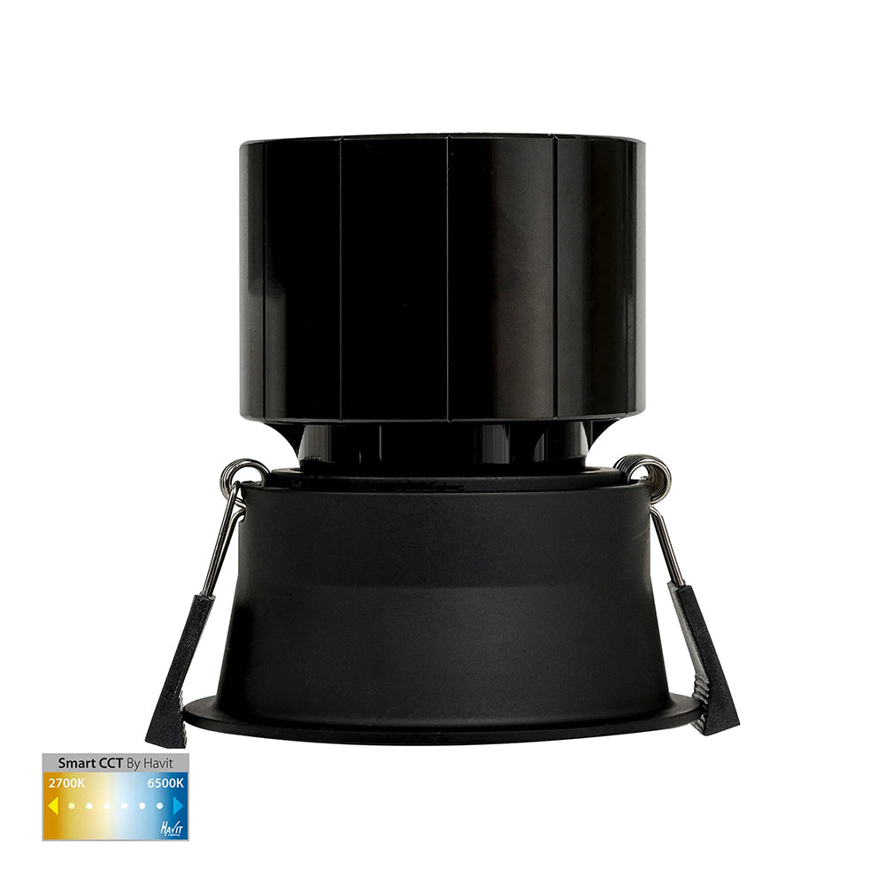 Buy Smart LED Downlights Australia Prime Smart LED Downlight Black W84mm 2CCT - HV5513CCT-BLK