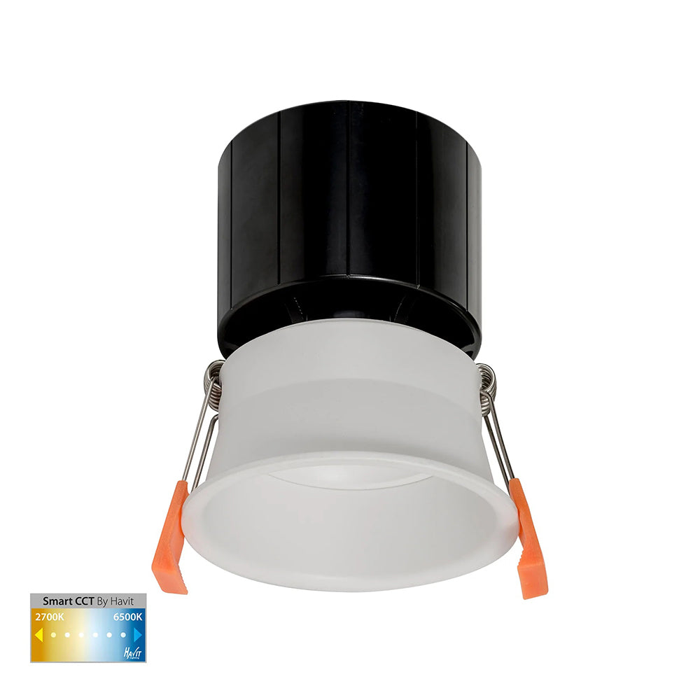 Buy Smart LED Downlights Australia Prime Smart LED Downlight White W84mm 2CCT - HV5513CCT-WHT
