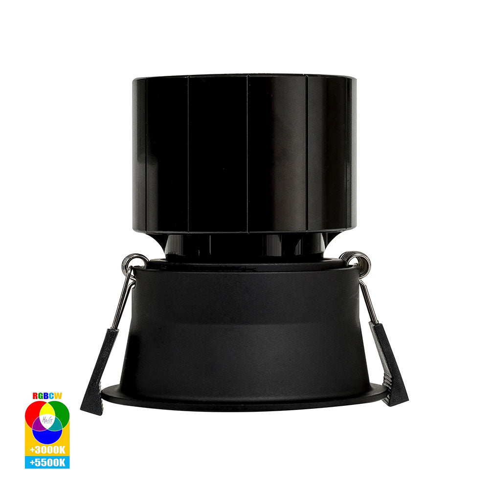 Buy Smart LED Downlights Australia Prime Smart LED Downlight Black W84mm RGBCW - HV5513RGBCW-BLK