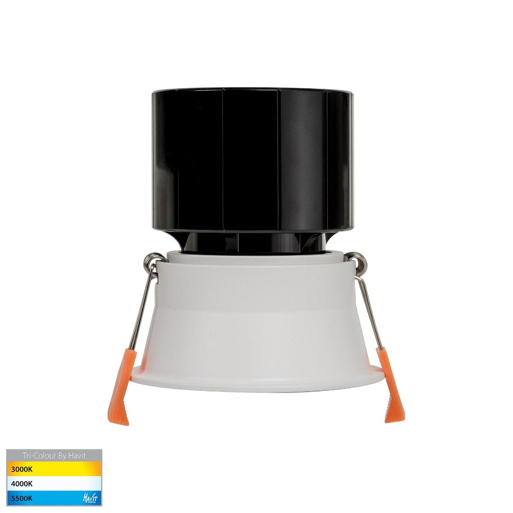 Buy Recessed Downlights Australia Prime Fixed Deep LED Downlight Black 3CCT - HV5513T-WHT