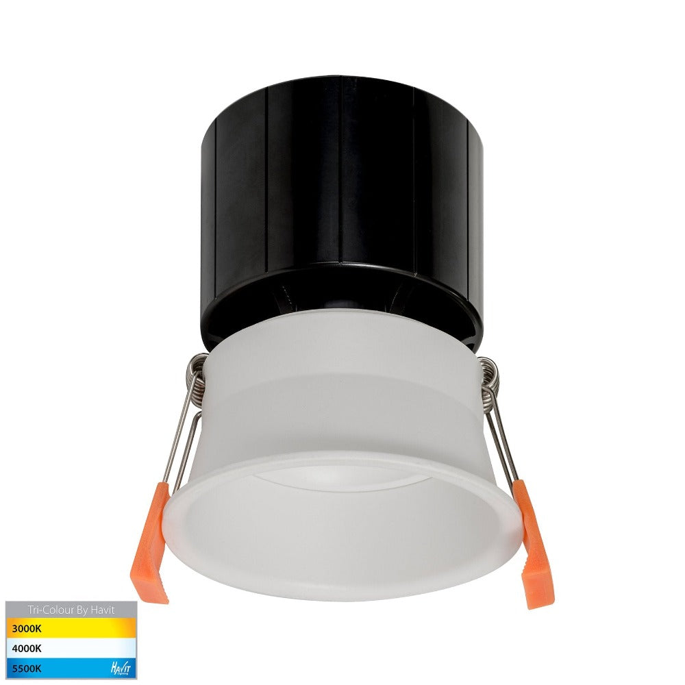 Buy Recessed Downlights Australia Prime Fixed Deep LED Downlight Black 3CCT - HV5513T-WHT