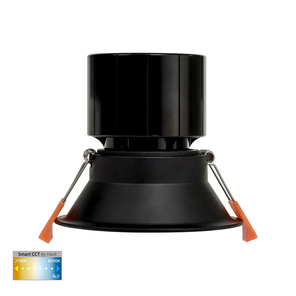 Buy Smart LED Downlights Australia Prime Smart LED Downlight Black W105mm 2CCT - HV5514CCT-BLK