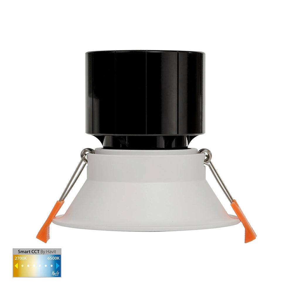 Prime Smart LED Downlight White W105mm 2CCT - HV5514CCT-WHT