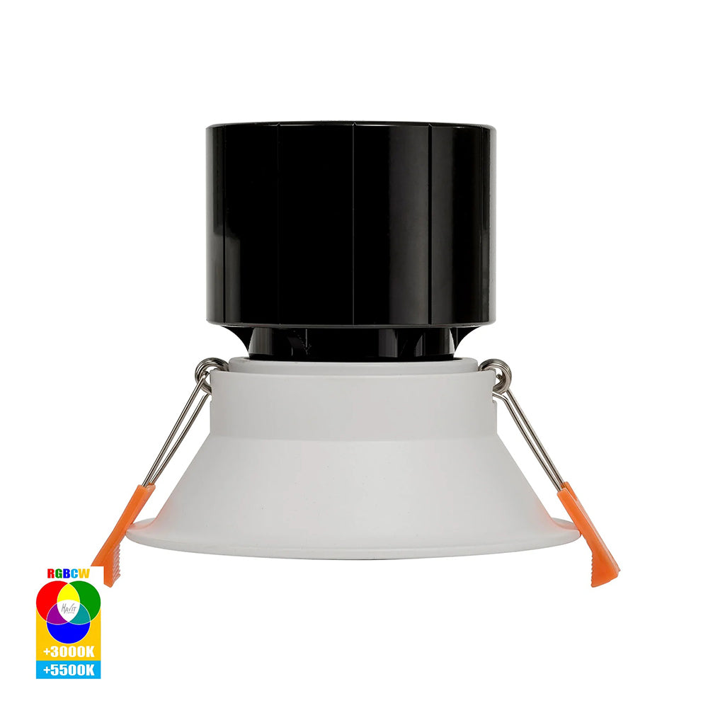 Buy Smart LED Downlights Australia Prime Smart LED Downlight White W105mm RGBCW - HV5514RGBCW-WHT