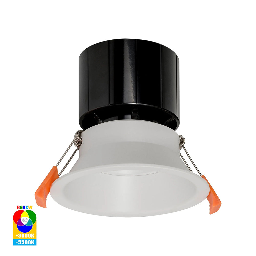 Buy Smart LED Downlights Australia Prime Smart LED Downlight White W105mm RGBCW - HV5514RGBCW-WHT