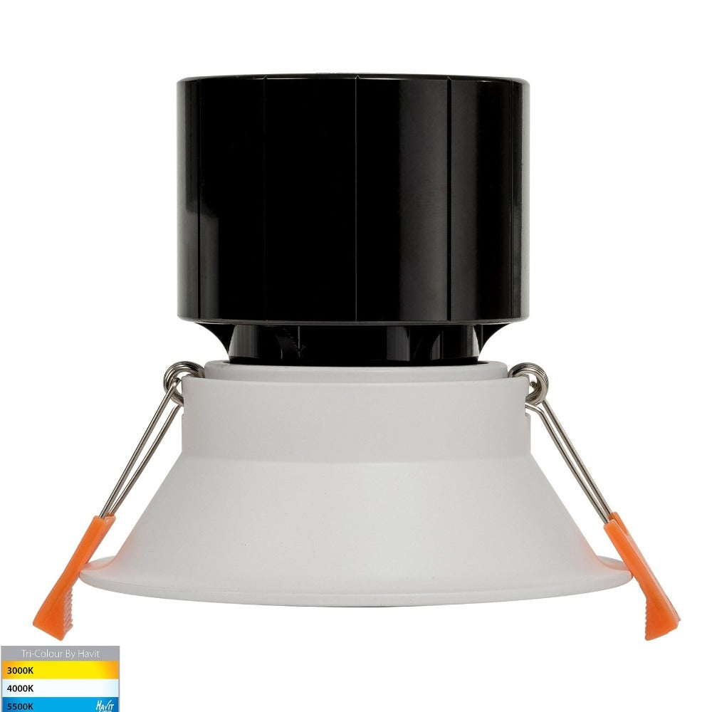 Buy Recessed Downlights Australia Prime Fixed Deep LED Downlight White 3CCT - HV5514T-WHT