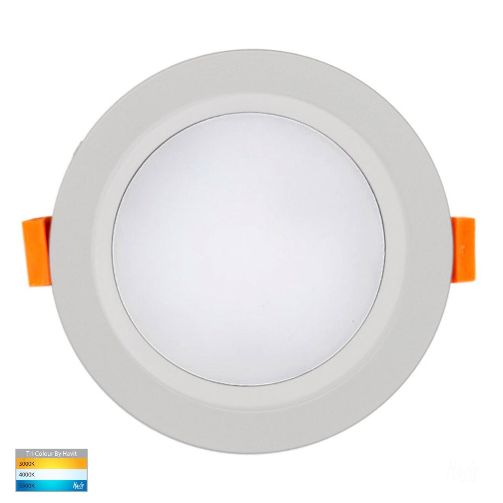 Buy Recessed Downlights Australia Polly Fixed LED Downlight White 3CCT - HV5522T-WHT