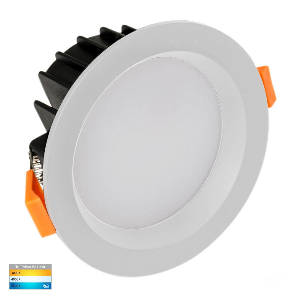 Buy Recessed Downlights Australia Polly Fixed LED Downlight White 3CCT - HV5522T-WHT