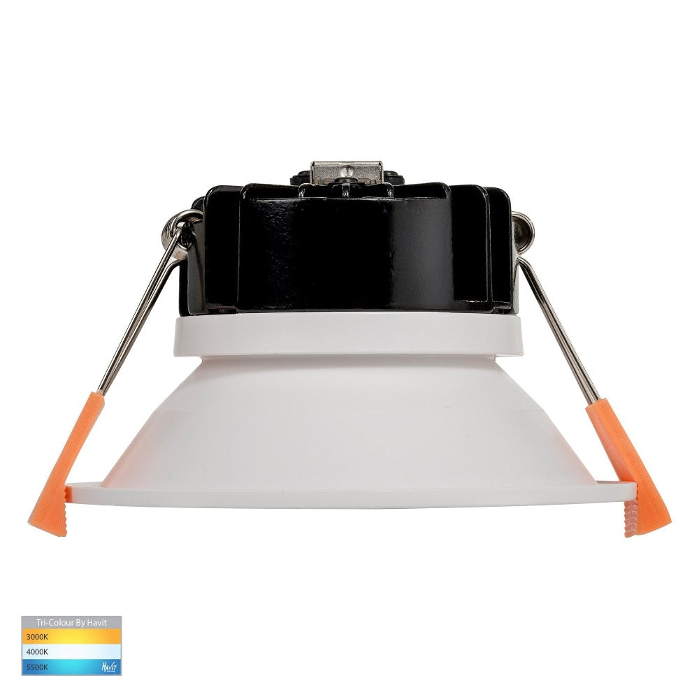 Buy Recessed Downlights Australia Gleam Fixed LED Downlight White 3CCT - HV5528T-WHT