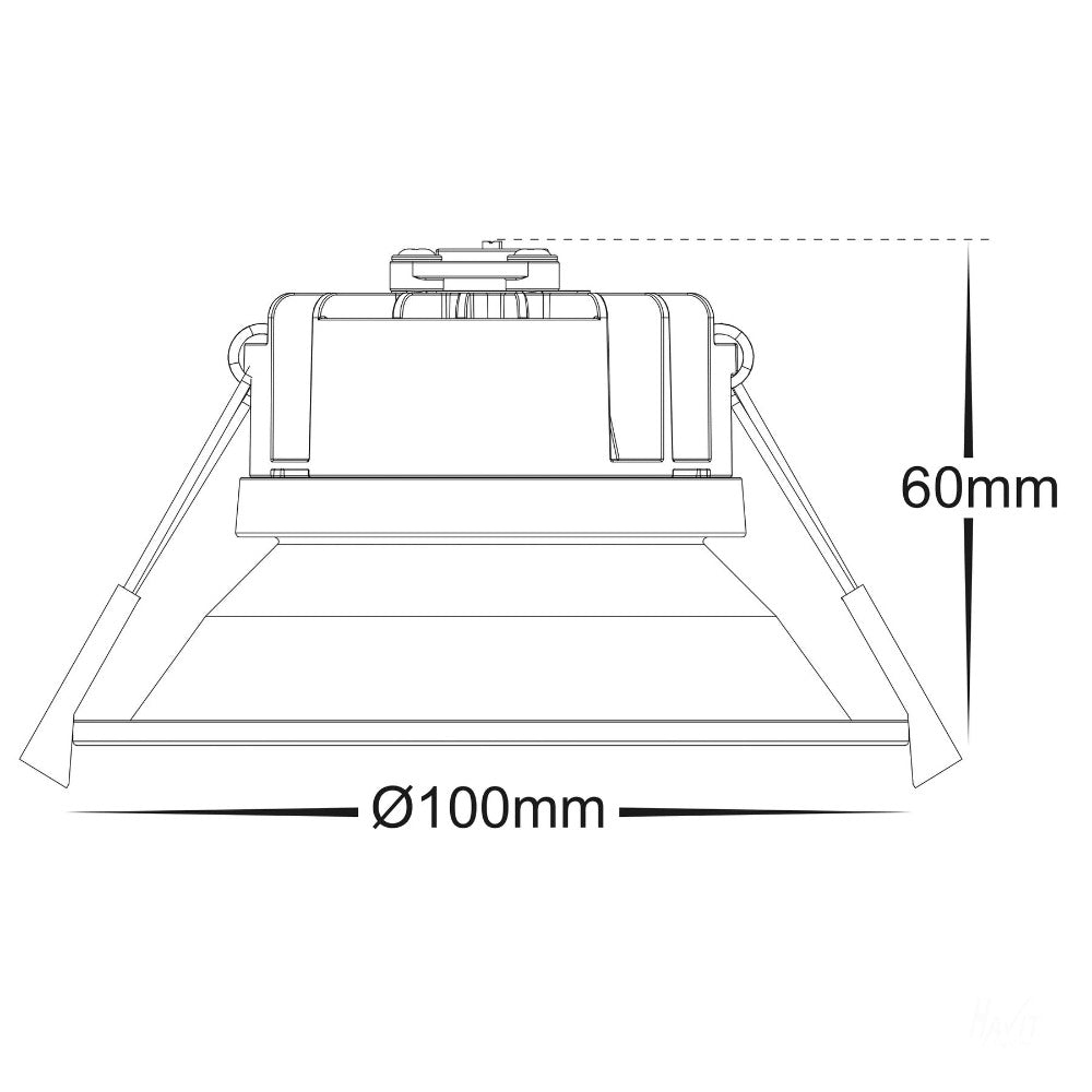 Buy Recessed Downlights Australia Gleam Fixed LED Downlight White 3CCT - HV5528T-WHT