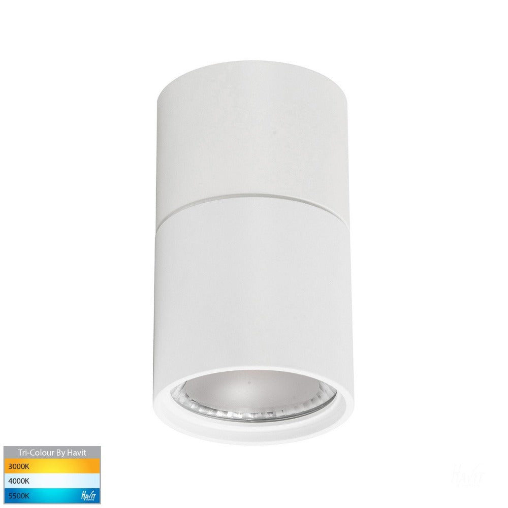 Buy Surface Mounted Downlights Australia Nella Surface Mounted LED Downlight With Extension 240V White 3CCT - HV5802T-WHT-EXT