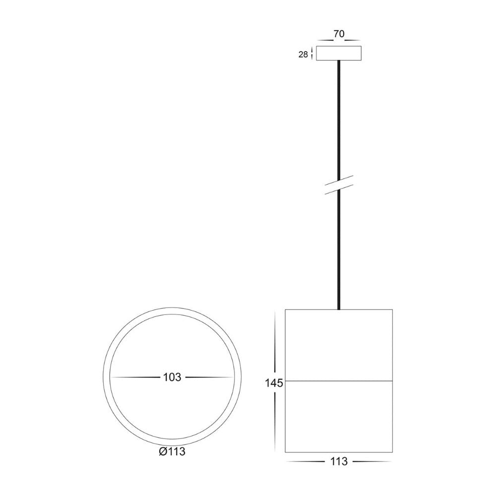 Buy LED Pendants Australia Nella LED Pendant Black 3CCT - V5803T-BLK-P