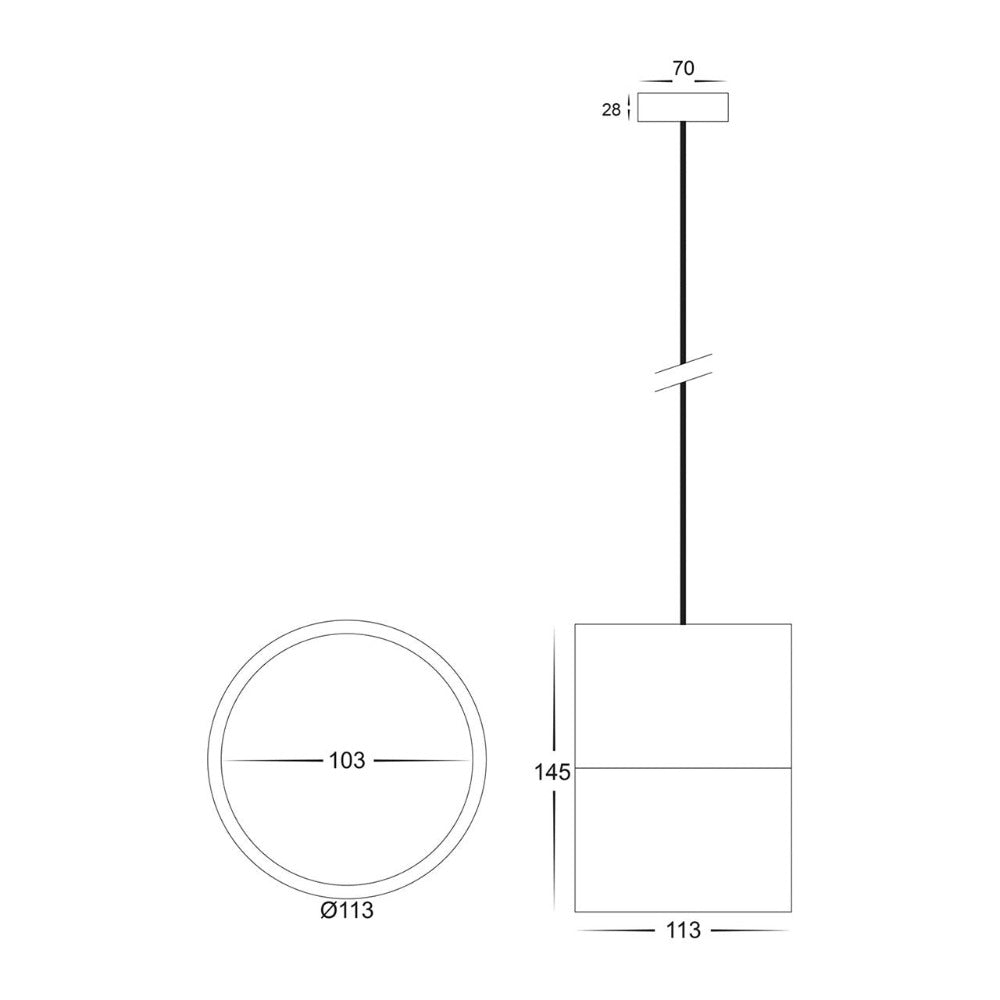 Buy LED Pendants Australia Nella Round Single Pendant White 3CCT - HV5803T-WHT-P