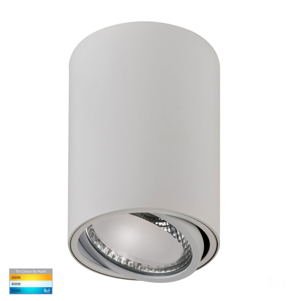 Buy Surface Mounted Downlights Australia Nella Surface Mounted Downlight 12W White 3CCT - HV5813T-WHT