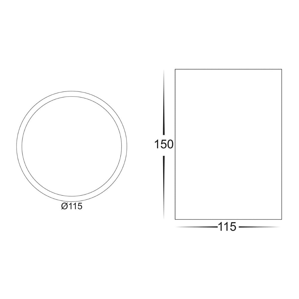 Buy Surface Mounted Downlights Australia Nella Surface Mounted Downlight 18W Black 3CCT - HV5815T-BLK