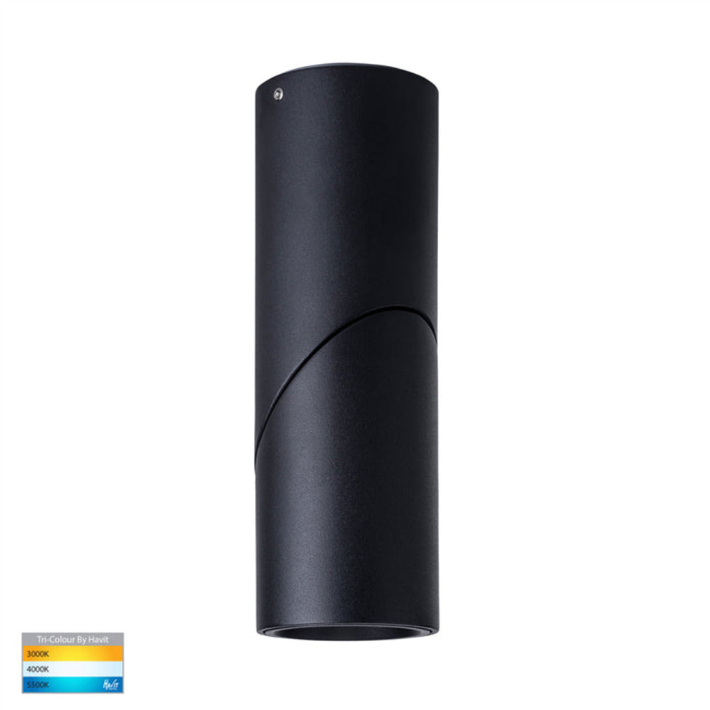 Buy Surface Mounted Downlights Australia Nella Surface Mounted Downlight 7W Black 3CCT - HV5822T-BLK