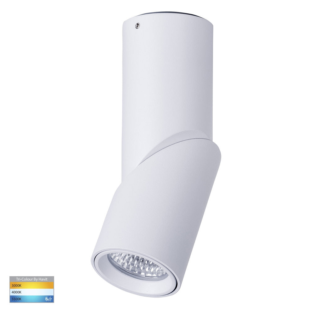 Buy Surface Mounted Downlights Australia Nella Surface Mounted Downlight 7W White 3CCT - HV5822T-WHT