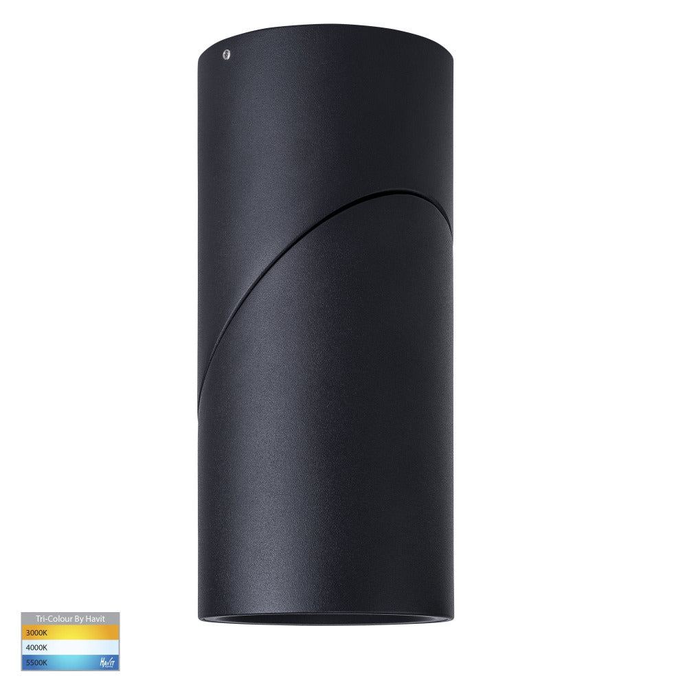 Buy Surface Mounted Downlights Australia Nella Surface Mounted Downlight 18W Black 3CCT - HV5824T-BLK