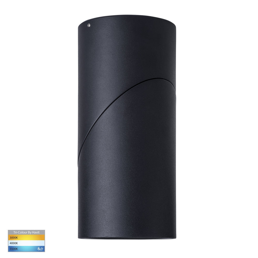 Buy Surface Mounted Downlights Australia Nella Surface Mounted Downlight 24W Black 3CCT - HV5825T-BLK