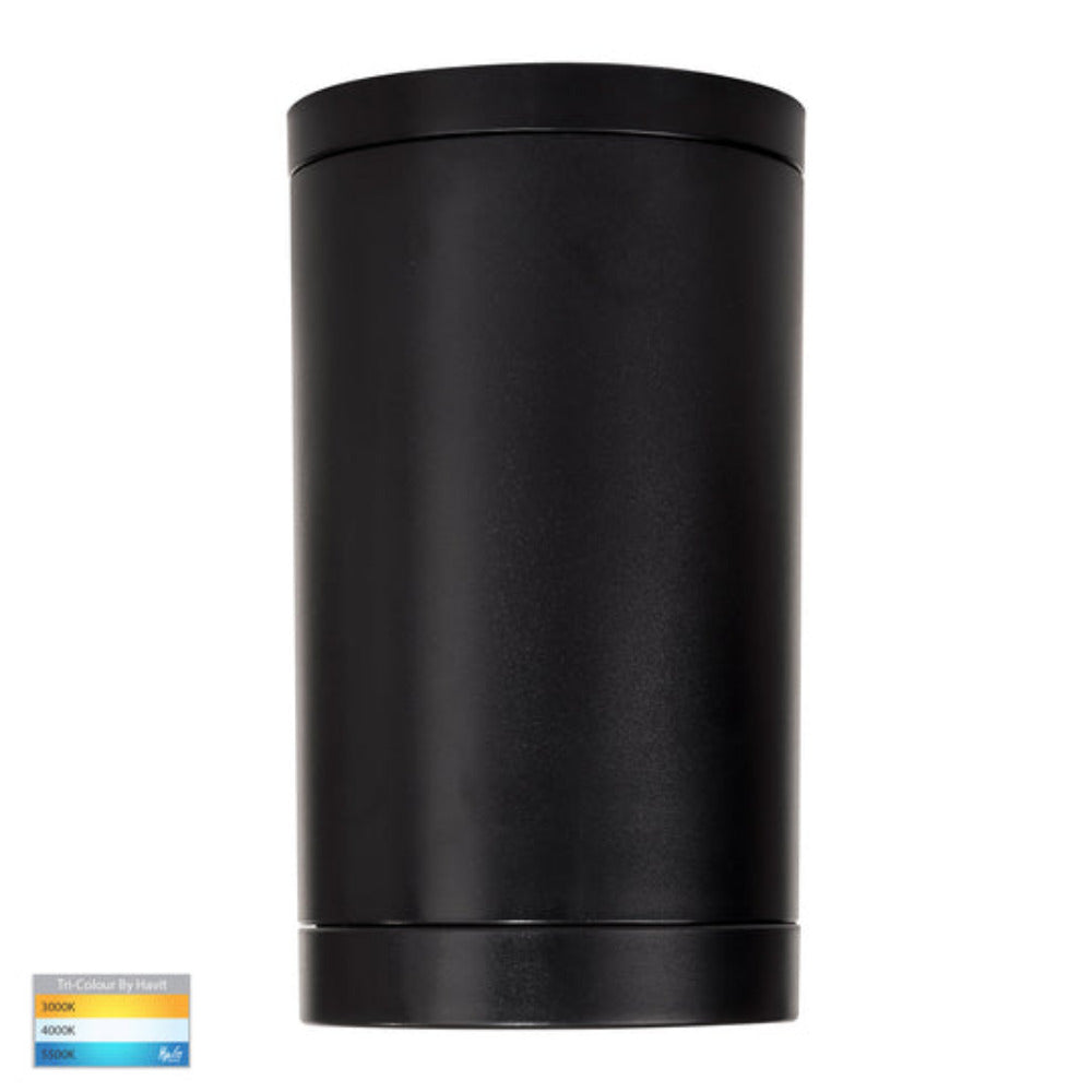 Buy Surface Mounted Downlights Australia Lexan Surface Mounted LED Downlight W76mm Black 3CCT - HV5831T-BLK