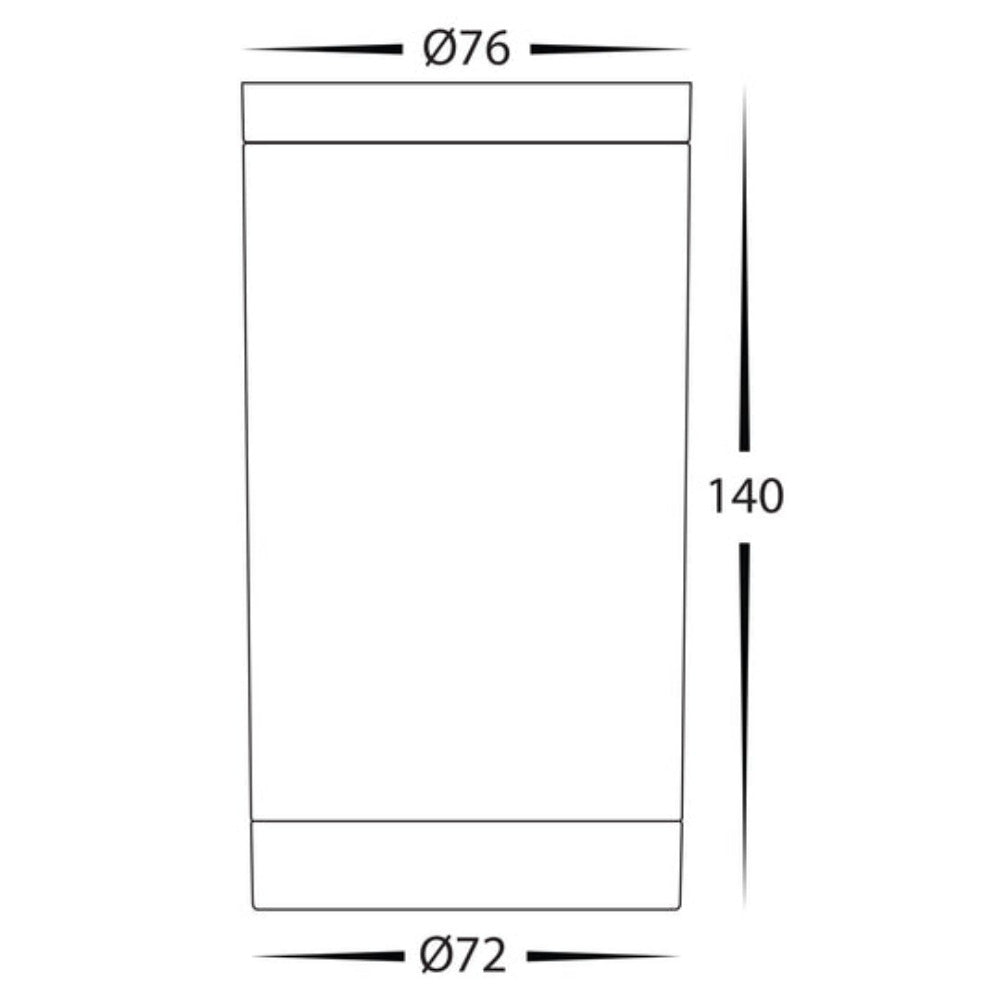 Buy Surface Mounted Downlights Australia Lexan Surface Mounted LED Downlight W76mm Black 3CCT - HV5831T-BLK