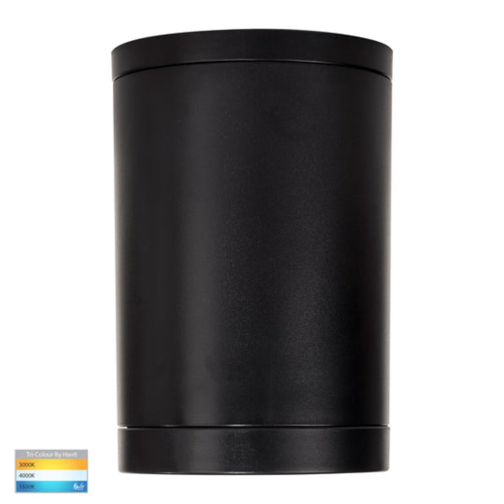 Buy Surface Mounted Downlights Australia Lexan Surface Mounted LED Downlight W95mm Black 3CCT - HV5832T-BLK