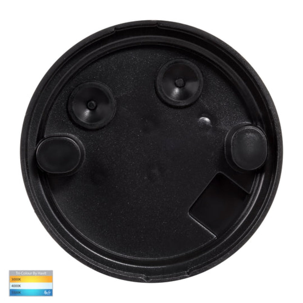 Buy Surface Mounted Downlights Australia Lexan Surface Mounted LED Downlight W95mm Black 3CCT - HV5832T-BLK