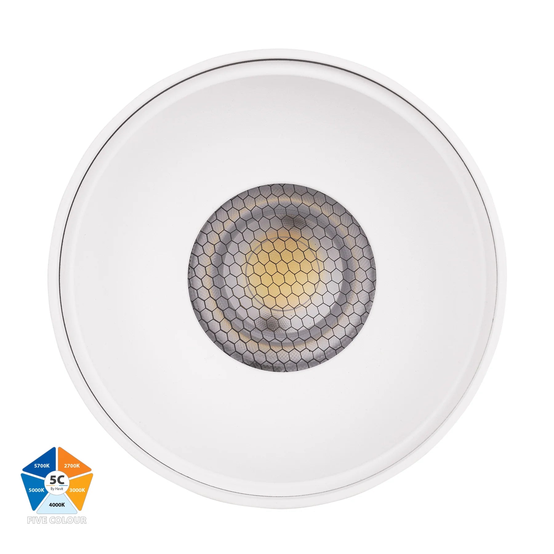 Buy Surface Mounted Downlights Australia Nella LED Surface Mounted Downlight 240V H180mm White Aluminium 5CCT - HV5844S-WHT