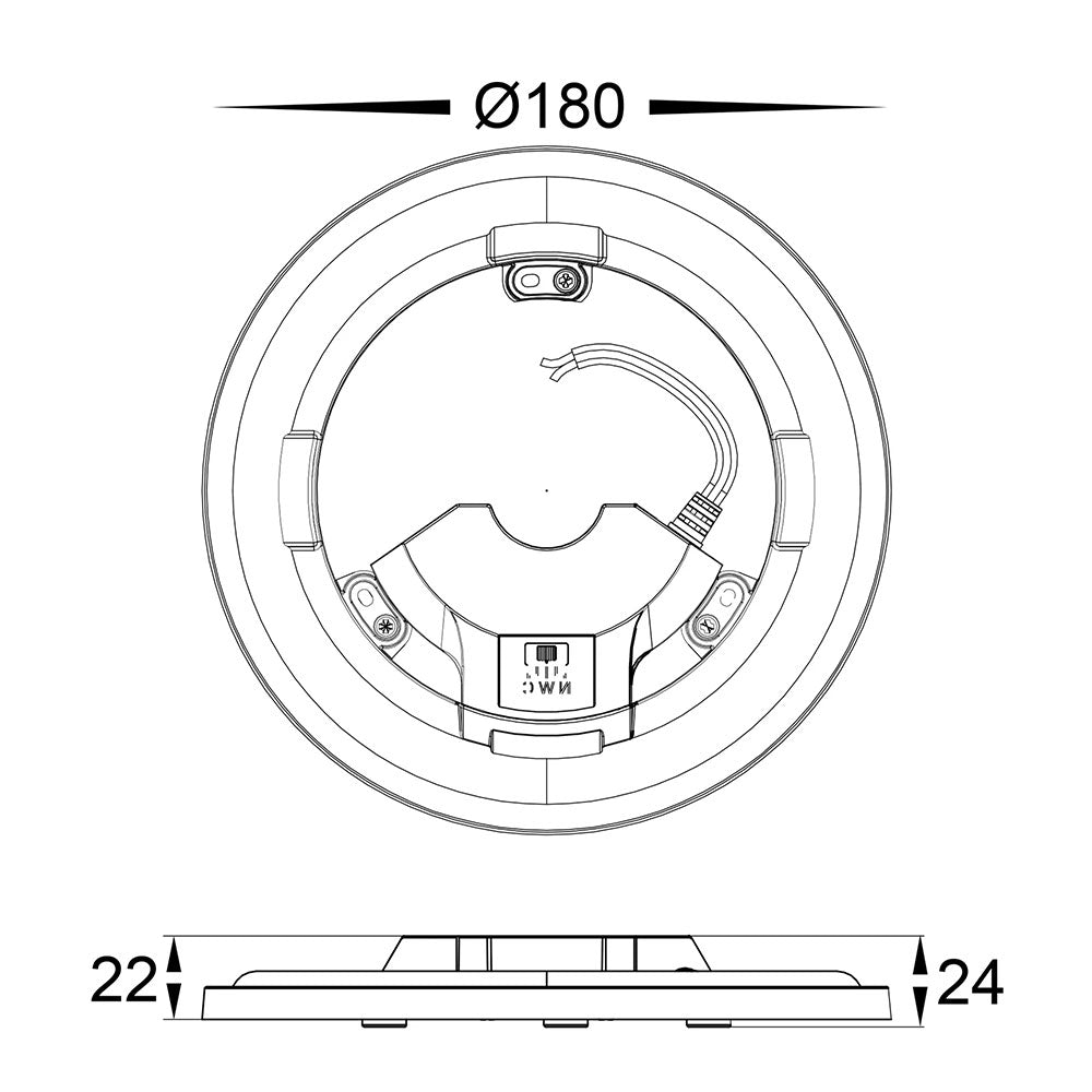 Buy LED Oyster Lights Australia Ostra LED Oyster Light White 12W 3CCT - HV5880T-12W