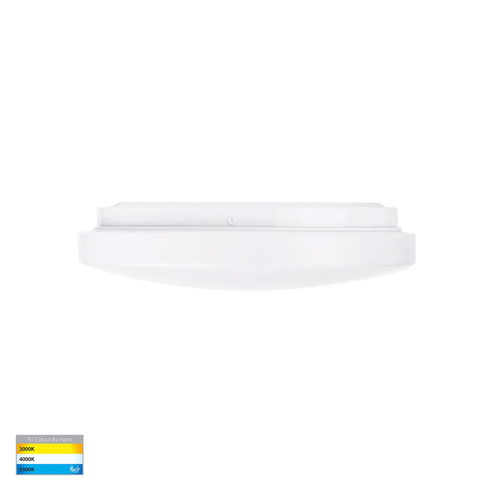 Buy LED Oyster Lights Australia Ostra LED Oyster Light White W258mm 3CCT - HV5884T-WHT