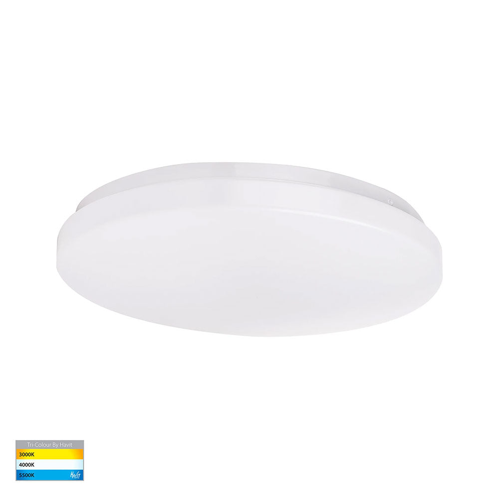 Buy LED Oyster Lights Australia Ostra LED Oyster Light White W335mm 3CCT - HV5885T-WHT