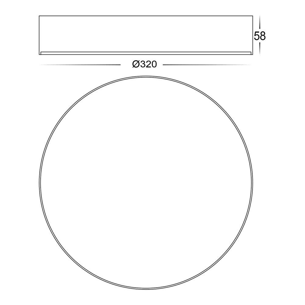 Buy LED Oyster Lights Australia Nella Surface Mounted Round Oyster Light 30W Black 3CCT - HV5893T-BLK