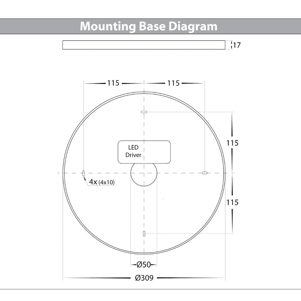 Buy LED Oyster Lights Australia Nella Surface Mounted Round Oyster Light 30W Black 3CCT - HV5893T-BLK