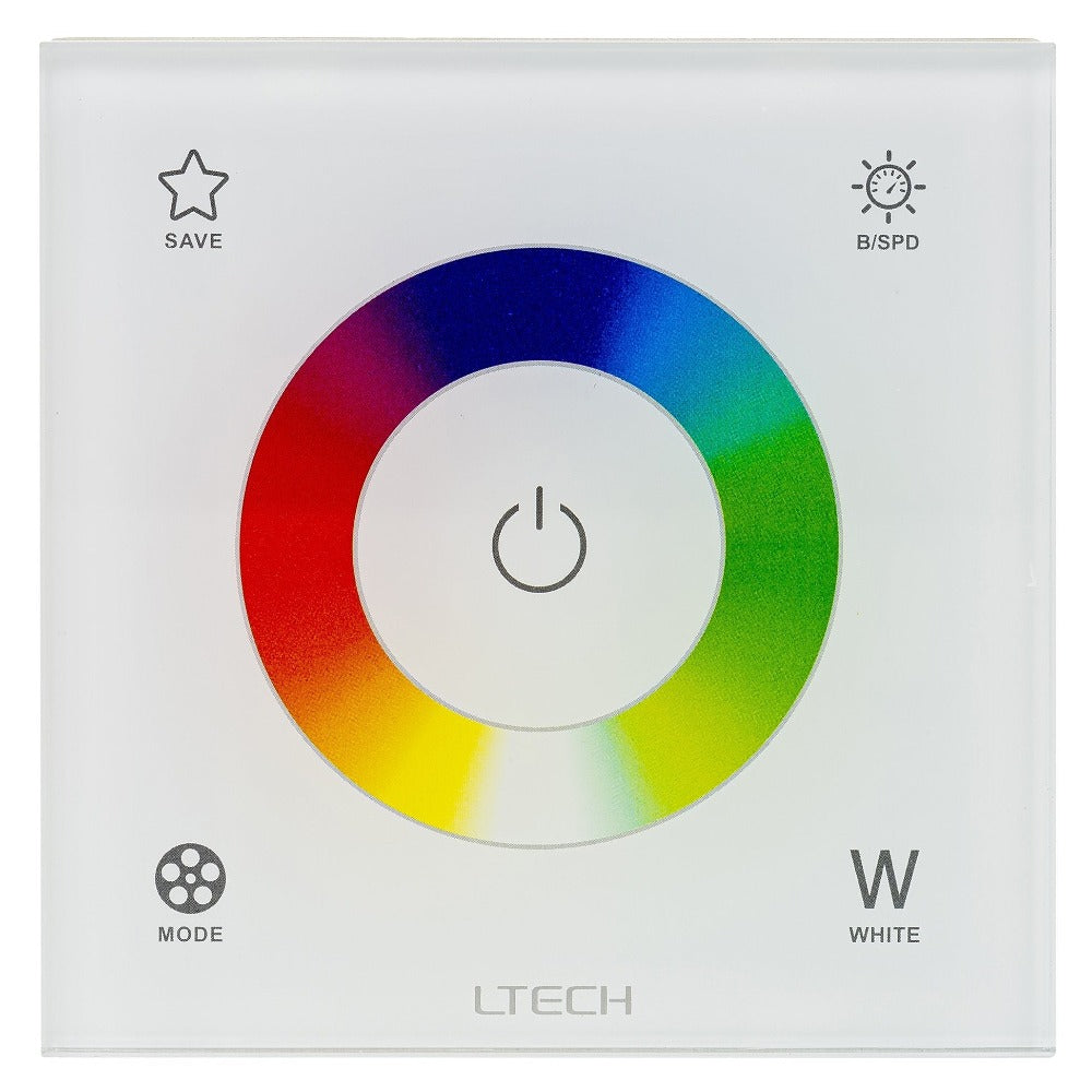 RGBC/W RF LED Strip Touch Panel Controller White - HV9101-EX4S