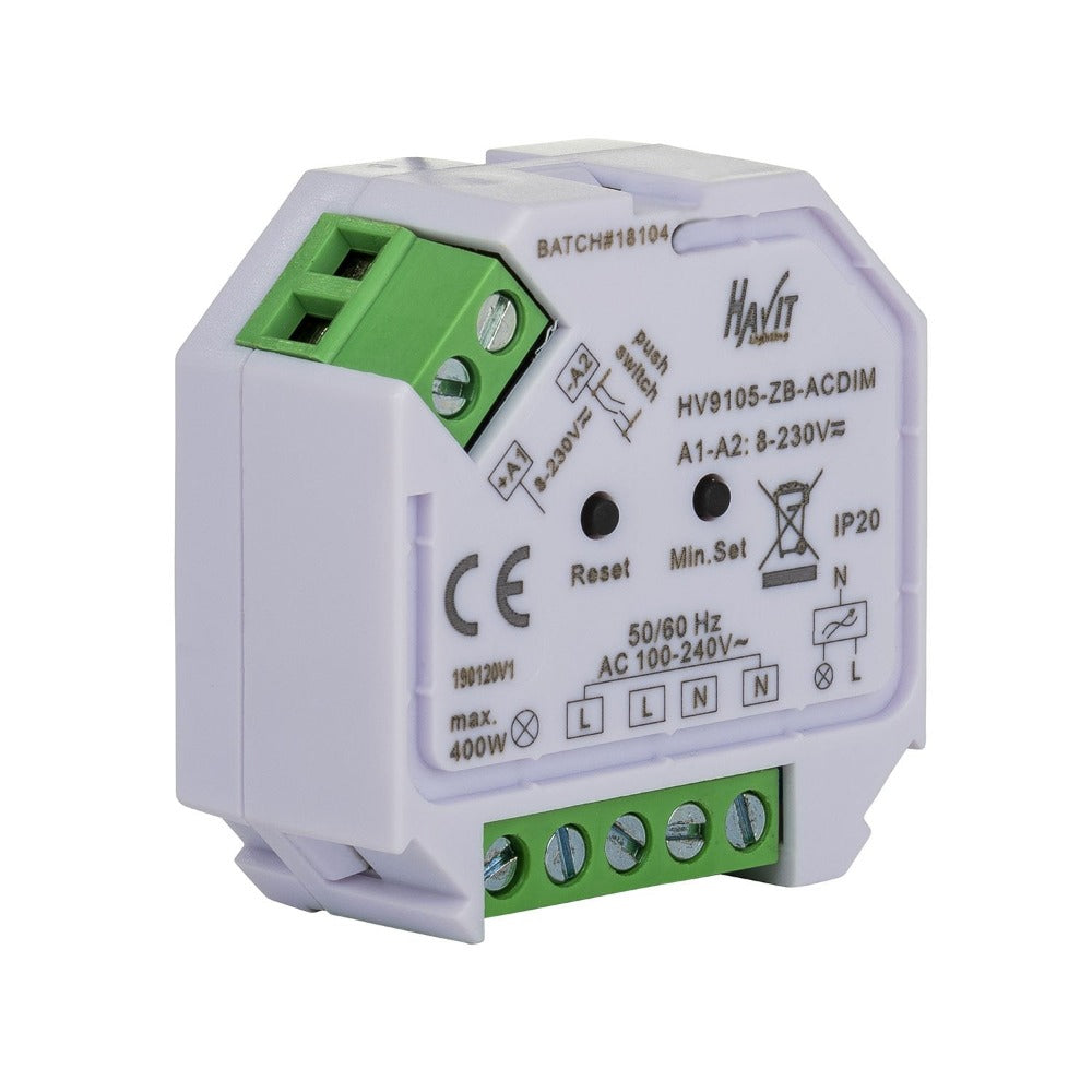 Buy Strip Light Controllers Australia Zigbee Trailing Edge Dimmer White - HV9105-ZB-ACDIM